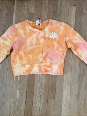 Kappa Active Catros Pink & Orange Tie Dye Crop Sweatshirt